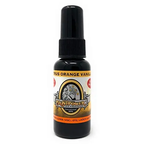 BluntPower (Sitrus apelsin, 1 paket) Xona va mashina uchun konsentrlangan havo tozalagichi spreyi - Yog'ga asoslangan diffuzor spreyi butilkasi - Uzoq muddatli hammom spreyi, mashina uchun havo tozalagichi va hid yo'qotuvchi spreyi - 1
