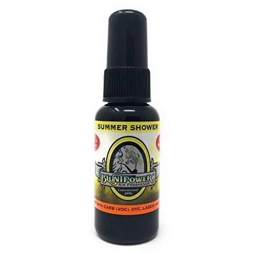 BluntPower (Summer Shower, 1 Pack) Xona va mashina uchun konsentrlangan havo tozalagichi spreyi - Yog‘ asosidagi diffuzor spreyi butilkasi - Uzoq muddatli hammom spreyi, mashina uchun havo tozalagichi va hidni yo‘qotuvchi sprey - BLUNTPOWER