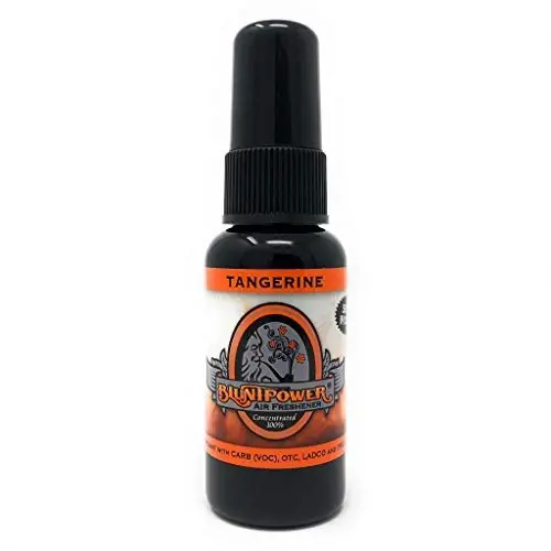 BluntPower (Tangerine, 1 Pack) Xona va mashina uchun konsentrlangan havo tozalagichi spreyi - Yog' asosidagi diffuzor spreyi shishasi - Uzoq muddatli hammom spreyi, mashina tozalagichi va hid yo'qotuvchi spreyi 
