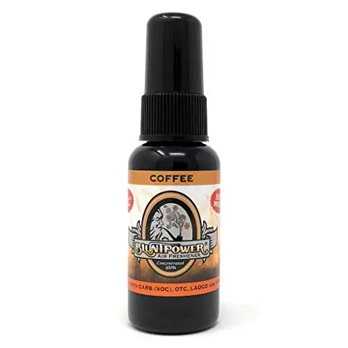 BluntPower xona va mashina uchun konsentrlangan havo tozalagichi - Yog' asosidagi diffuzor purkagich shishasi - Uzoq muddatli hammom, mashina havo tozalagichi va hid yo'qotuvchi (Kofe, 1 dona) - BLUNTPOWER