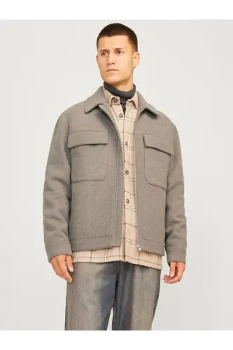 Blurussel Wool Мужской Бежевый Кашемировый Пиджак 12259393-Bej 