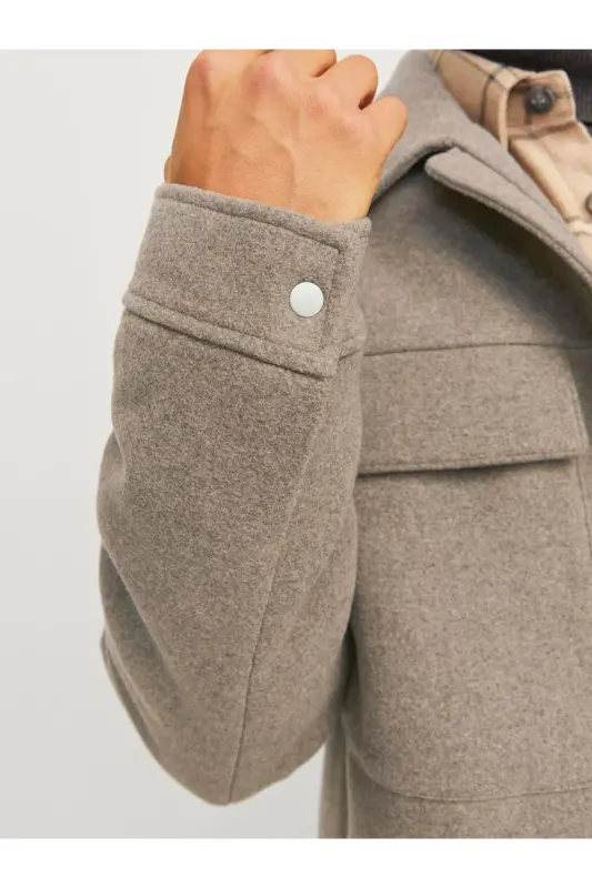 Blurussel Wool Мужской Бежевый Кашемировый Пиджак 12259393-Bej - 2