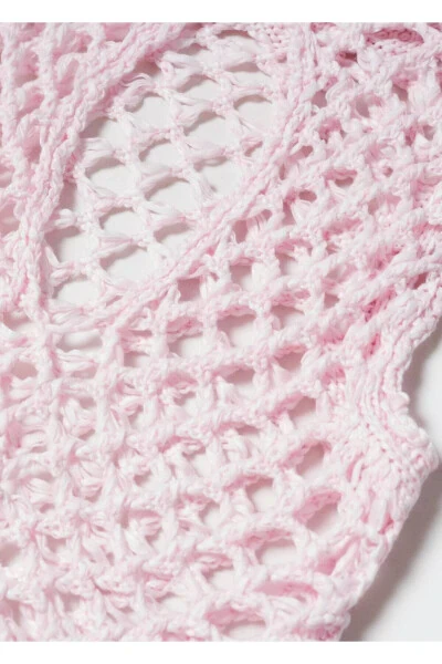 Блуза с открытой спиной и перфорацией - 6