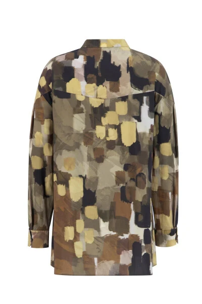 Блуза с запахом Armine 24K3609 Зеленая - 7