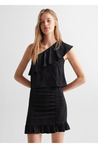 Блузка асимметричная с пайетками - MANGO TEEN