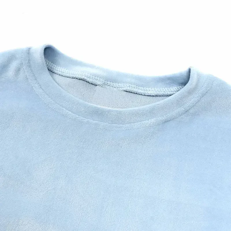 BLVB 2Pcs Fashion Toddler Baby Boy Girl Velvet Long Sleeve Sweatshirt Tops Pant Set Tracksuit Clothes for Kids - 1