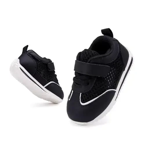 BMCiTYBM Baby Boy Girl Shoes Breathable Mesh Walking Shoes Lightweight Non-Slip Sneakers Infant First Walkers 6 9 12 18 24 Month - 5