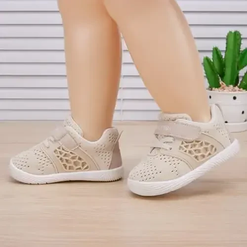 BMCiTYBM Baby Boy Girl Shoes Breathable Mesh Walking Shoes Lightweight Non-Slip Sneakers Infant First Walkers 6 9 12 18 24 Month - 2