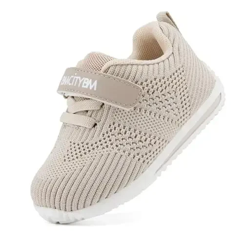 BMCiTYBM Baby Boy Girl Shoes Breathable Mesh Walking Shoes Lightweight Non-Slip Sneakers Infant First Walkers 6 9 12 18 24 Month - 1