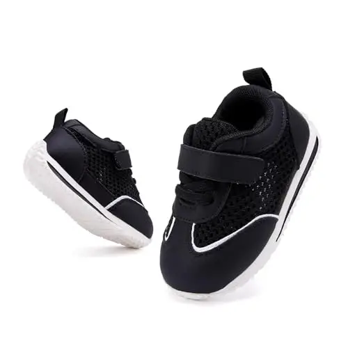 BMCiTYBM Baby Boy Girl Shoes Breathable Mesh Walking Shoes Lightweight Non-Slip Sneakers Infant First Walkers 6 9 12 18 24 Month - 5