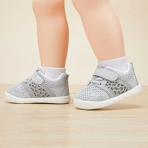BMCiTYBM Baby Boy Girl Shoes Nafas oladigan Mesh Yurish Poyafzallari Engil Sirpanmaydigan Krossovkalar Go'dak Birinchi Yuruvchilar 6 9 12 18 24 Oy - BMCITYBM (1)