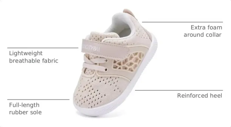 BMCiTYBM Baby Boy Girl Shoes Nafas oladigan Mesh Yurish Poyafzallari Yengil Sirpanmaydigan Krossovkalar Chaqaloq Birinchi Yuruvchilar 6 9 12 18 24 Oy - 1