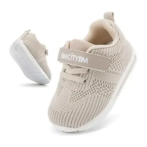 BMCiTYBM Baby Boy Girl Shoes Nafas oladigan to'rli yurish poyafzallari Engil sirpanmaydigan krossovkalar Chaqaloq birinchi qadam qo'yuvchilar 6 9 12 18 24 oy - 3