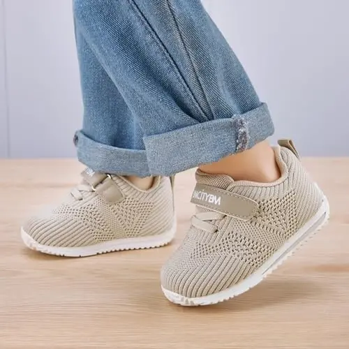 BMCiTYBM Baby Boy Girl Shoes Nafas oladigan to'rli yurish poyafzallari Engil sirpanmaydigan krossovkalar Chaqaloq birinchi qadam qo'yuvchilar 6 9 12 18 24 oy - 2