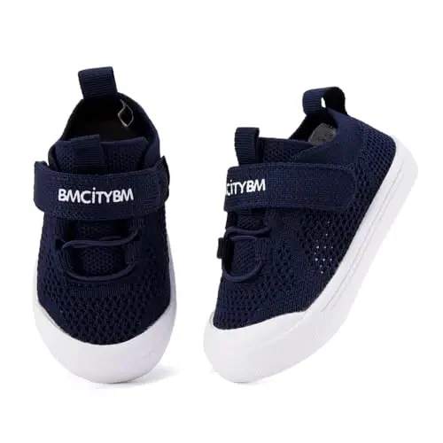 BMCiTYBM Baby Shoes Boy Girl Infant Sneakers Non-Slip First Walkers 6 9 12 18 24 Months - 4
