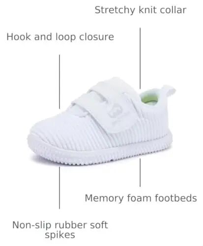 BMCiTYBM Baby Shoes Boy Girl Infant Sneakers Non-Slip First Walkers 6 9 12 18 24 Months - BMCITYBM