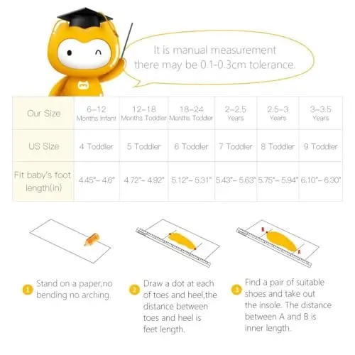 BMCiTYBM Baby Shoes Boy Girl Infant Sneakers Non-Slip First Walkers 6 9 12 18 24 Months - 6