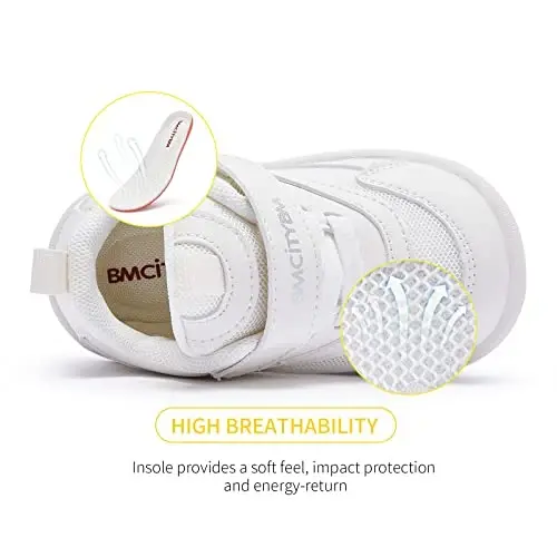 BMCiTYBM Baby Shoes Boy Girl Infant Sneakers Non-Slip First Walkers 6 9 12 18 24 Months - 3