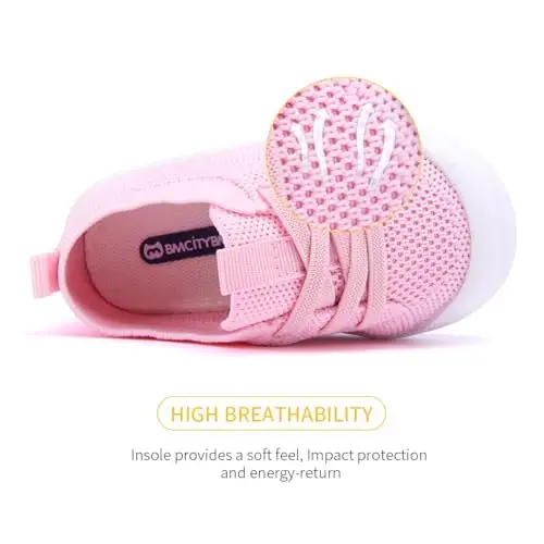 BMCiTYBM Baby Shoes Boy Girl Infant Sneakers Non-Slip First Walkers 6 9 12 18 24 Months - 4