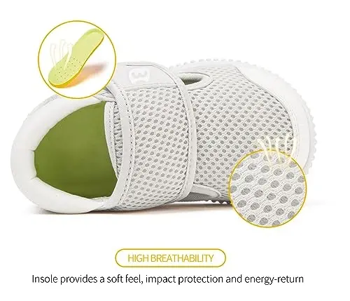 BMCiTYBM Baby Shoes Boy Girl Infant Sneakers Non-Slip First Walkers 6 9 12 18 24 Months - 4