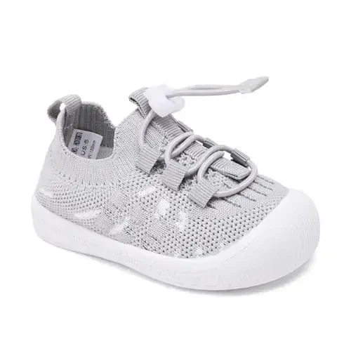 BMCiTYBM Baby Shoes Infant Boy Girl First Walker Shoes Toddler Walking Shoes Lightweight Non-Slip Sneakers for 6 9 12 18 24 Months - 1