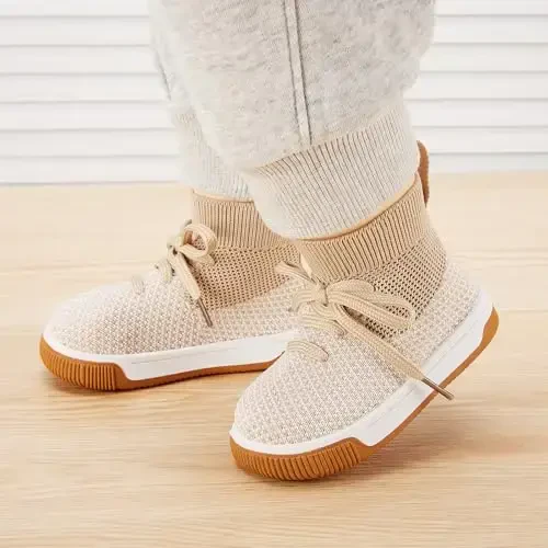 BMCiTYBM Baby Shoes Infant Boy Girl First Walker Shoes Toddler Walking Shoes Lightweight Non-Slip Sneakers for 6 9 12 18 24 Months - BMCITYBM (1)