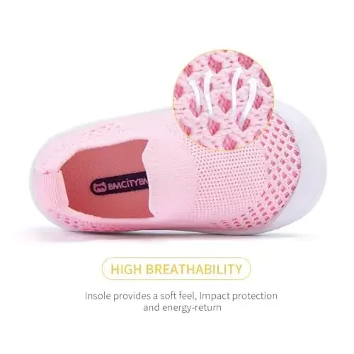 BMCiTYBM Baby Sneakers Girls Boys Lightweight Breathable Mesh First Walkers Shoes 6-24 Months - 4