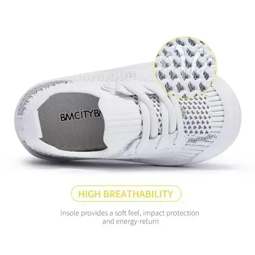 BMCiTYBM Baby Sneakers Girls Boys Lightweight Breathable Mesh First Walkers Shoes 6-24 Months - 4