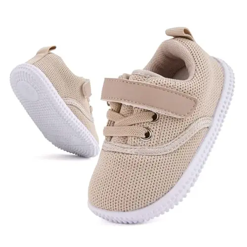 BMCiTYBM Baby Walking Shoes Infant Boy Girl First Walker Sneakers Breathable Lightweight Non-Slip Barefoot Shoes 6 9 12 18 24 Months - 5