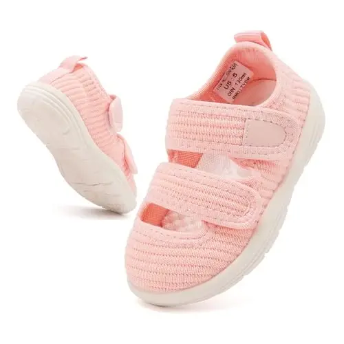 BMCiTYBM Baby Walking Shoes Infant Boy Girl First Walker Sneakers Breathable Lightweight Non-Slip Barefoot Shoes 6 9 12 18 24 Months - 5