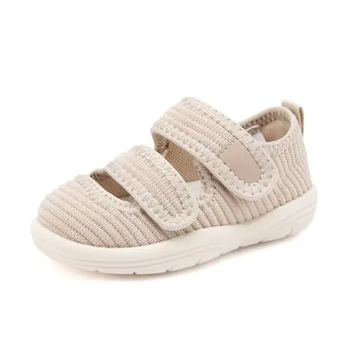 BMCiTYBM Baby Walking Shoes Infant Boy Girl First Walker Sneakers Breathable Lightweight Non-Slip Barefoot Shoes 6 9 12 18 24 Months - 1