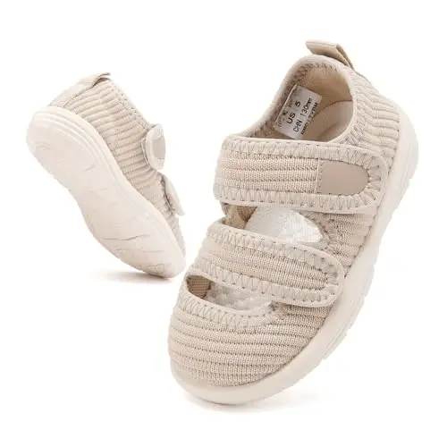BMCiTYBM Baby Walking Shoes Infant Boy Girl First Walker Sneakers Breathable Lightweight Non-Slip Barefoot Shoes 6 9 12 18 24 Months - 4