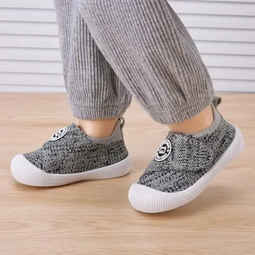 BMCiTYBM Baby Shoes Infant Boy Girl First Walker Shoes Toddler Walking Shoes Lightweight Non-Slip Sneakers for 6 9 12 18 24 Months - BMCITYBM (1)