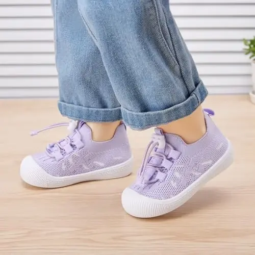 BMCiTYBM Baby Shoes Infant Boy Girl First Walker Shoes Toddler Walking Shoes Lightweight Non-Slip Sneakers for 6 9 12 18 24 Months - BMCITYBM (1)
