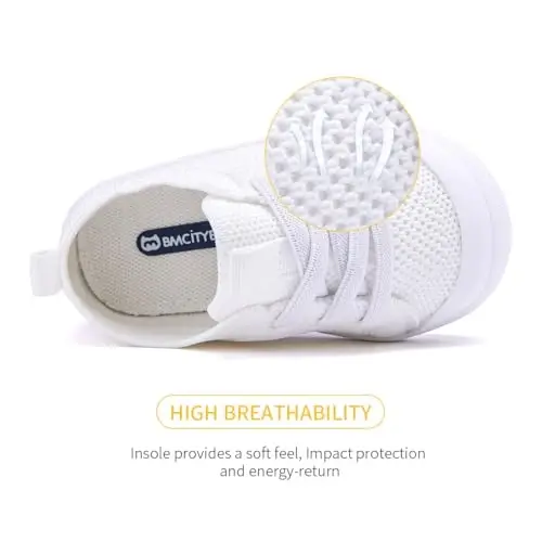 BMCiTYBM Baby Shoes Boy Girl Infant Sneakers Non-Slip First Walkers 6 9 12 18 24 Months - 4