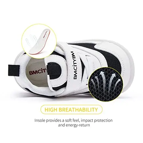 BMCiTYBM Baby Shoes Boy Girl Infant Sneakers Non-Slip First Walkers 6 9 12 18 24 Months - 3