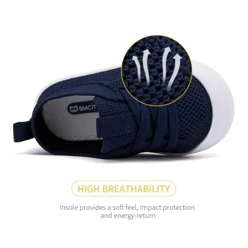 BMCiTYBM Baby Shoes Boy Girl Infant Sneakers Non-Slip First Walkers 6 9 12 18 24 Months - 4