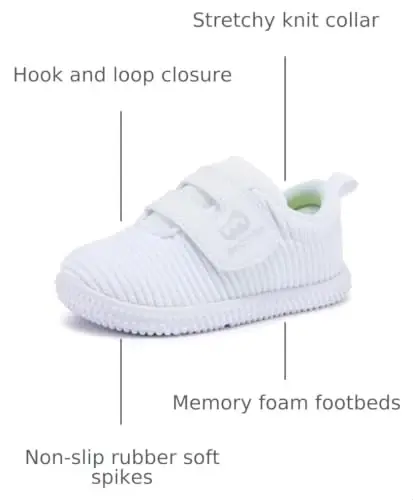 BMCiTYBM Baby Shoes Boy Girl Infant Sneakers Non-Slip First Walkers 6 9 12 18 24 Months 