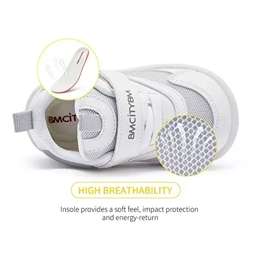 BMCiTYBM Baby Shoes Boy Girl Infant Sneakers Non-Slip First Walkers 6 9 12 18 24 Months - 3