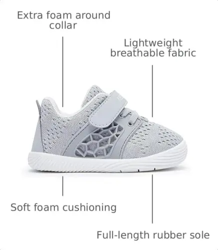 BMCiTYBM Baby Boy Girl Shoes Breathable Mesh Walking Shoes Lightweight Non-Slip Sneakers Infant First Walkers 6 9 12 18 24 Month 