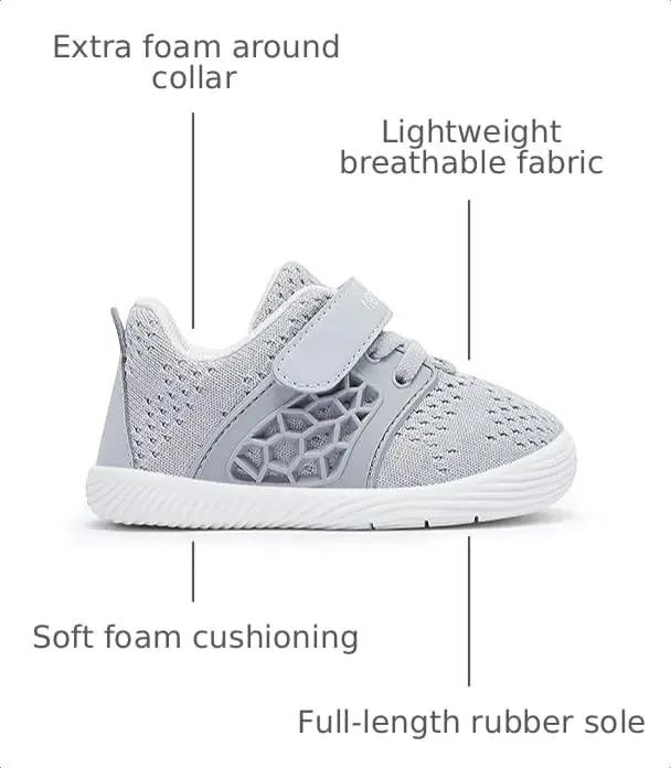BMCiTYBM Baby Boy Girl Shoes Breathable Mesh Walking Shoes Lightweight Non-Slip Sneakers Infant First Walkers 6 9 12 18 24 Month - 1