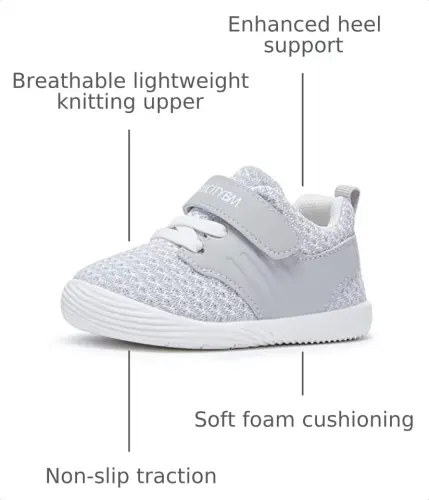 BMCiTYBM Baby Boy Girl Shoes Breathable Mesh Walking Shoes Lightweight Non-Slip Sneakers Infant First Walkers 6 9 12 18 24 Month 
