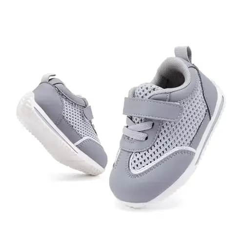 BMCiTYBM Baby Boy Girl Shoes Breathable Mesh Walking Shoes Lightweight Non-Slip Sneakers Infant First Walkers 6 9 12 18 24 Month - 5