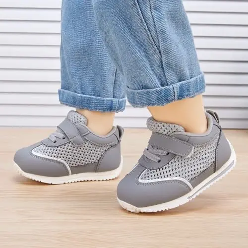 BMCiTYBM Baby Boy Girl Shoes Breathable Mesh Walking Shoes Lightweight Non-Slip Sneakers Infant First Walkers 6 9 12 18 24 Month - 2