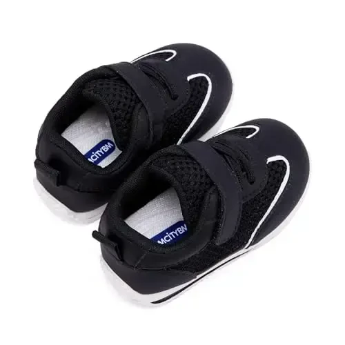 BMCiTYBM Baby Boy Girl Shoes Breathable Mesh Walking Shoes Lightweight Non-Slip Sneakers Infant First Walkers 6 9 12 18 24 Month - 4