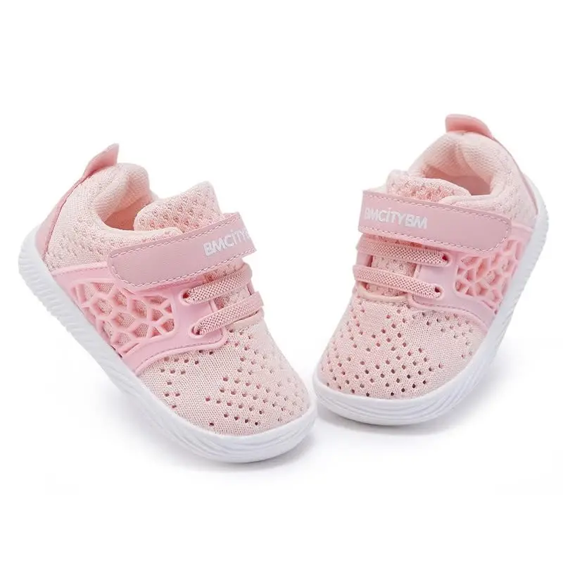 BMCiTYBM Baby Boy Girl Shoes Breathable Mesh Walking Shoes Lightweight Non-Slip Sneakers Infant First Walkers 6 9 12 18 24 Month - 6
