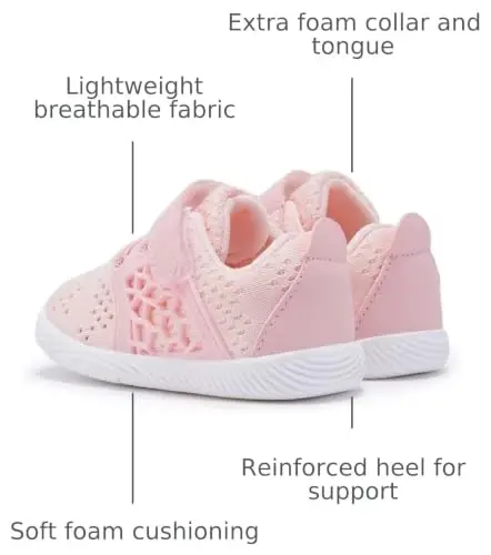 BMCiTYBM Baby Boy Girl Shoes Breathable Mesh Walking Shoes Lightweight Non-Slip Sneakers Infant First Walkers 6 9 12 18 24 Month - 1