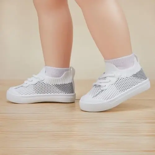 BMCiTYBM Baby Sneakers Girls Boys Lightweight Breathable Mesh First Walkers Shoes 6-24 Months - BMCITYBM (1)