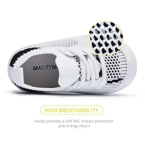 BMCiTYBM Baby Sneakers Girls Boys Lightweight Breathable Mesh First Walkers Shoes 6-24 Months - 4