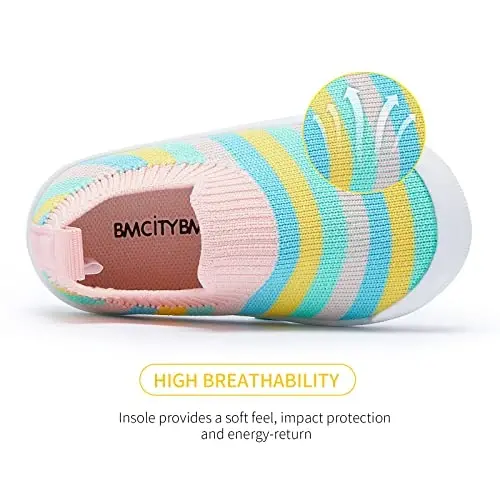 BMCiTYBM Baby Sneakers Girls Boys Lightweight Breathable Mesh First Walkers Shoes 6-24 Months - 5
